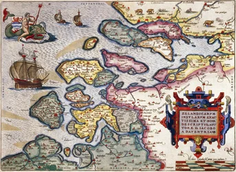 Carte de Zélande, vers 1560